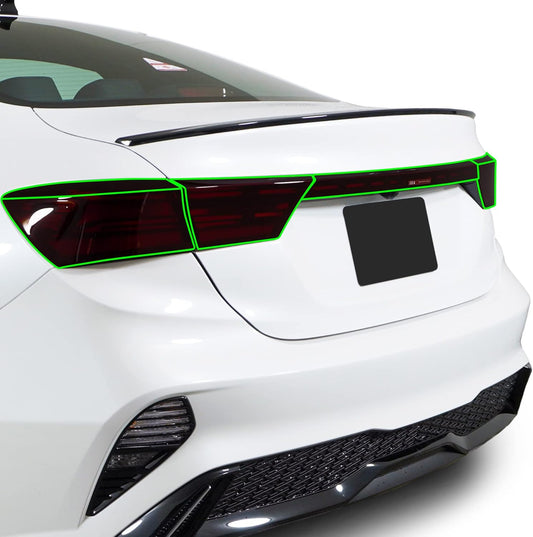 BOGAR TECH DESIGNS Full Rear Taillight Reflector Sidemarker Tail Light Tint Kit Compatible with Kia Forte 2019-2024, Dark Smoke